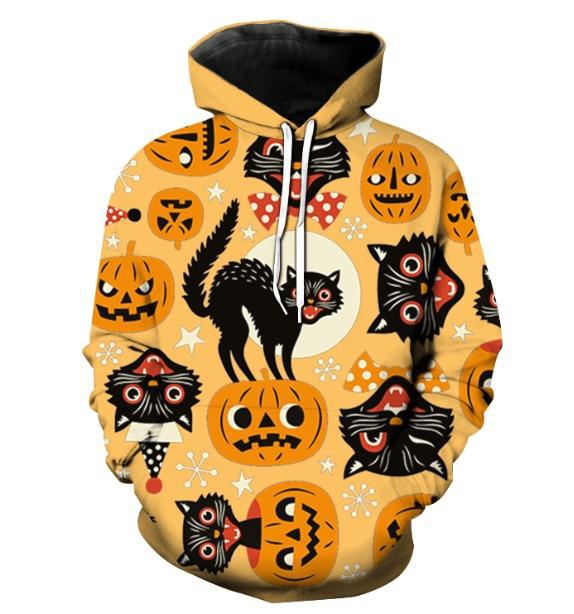 Hip Hop Boy Autum Cat Pumpkin Halloween 3D All Over Print | For Men & Women | Adult | HP1839-BehighStyle