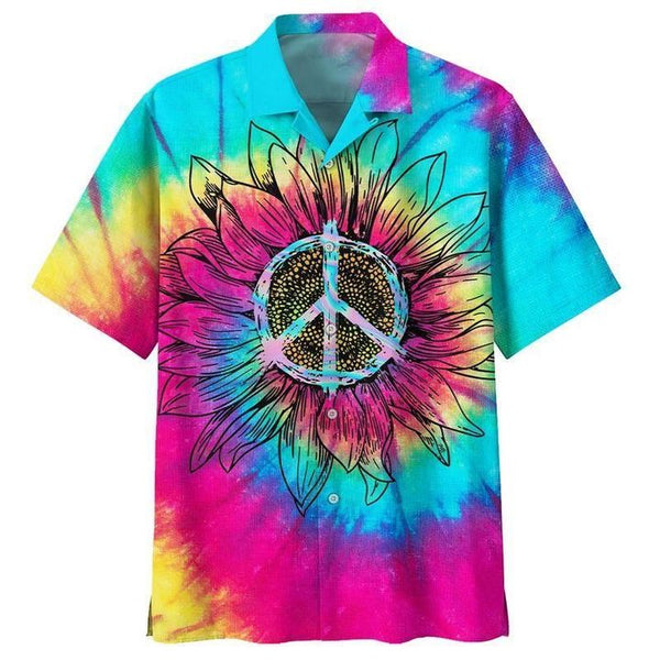 Hippie Beach Tye Dye Hawaiian Shirt | For Men & Women | HW1456-BehighStyle