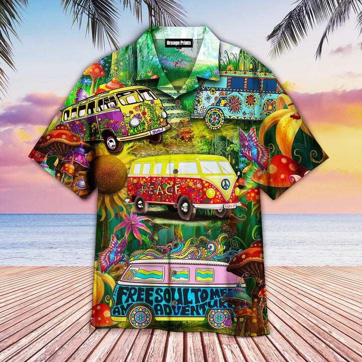 Hippie Bus Peace Life Aloha Hawaiian Shirt | For Men & Women | HW660-BehighStyle