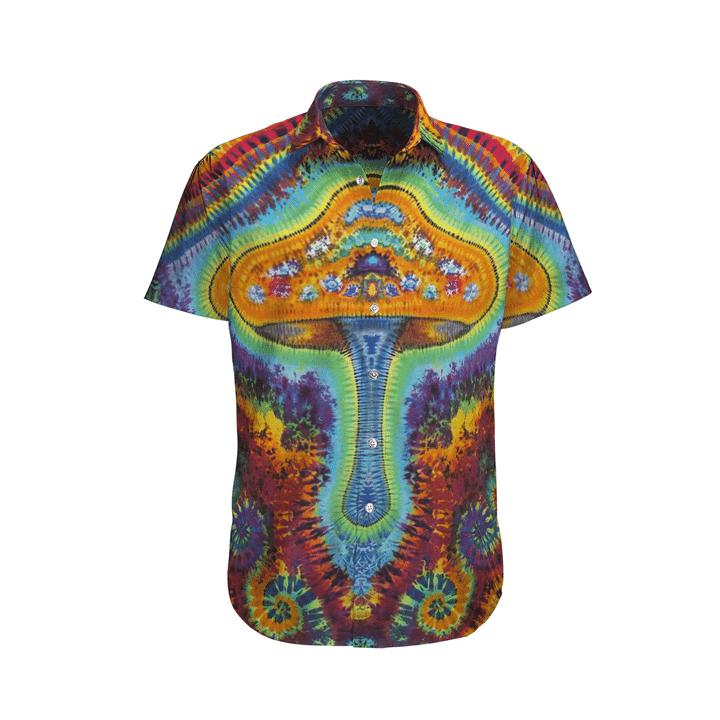 Hippie Mushroom Tie Dye Aloha Hawaiian Shirt | For Men & Women | HW1451-BehighStyle