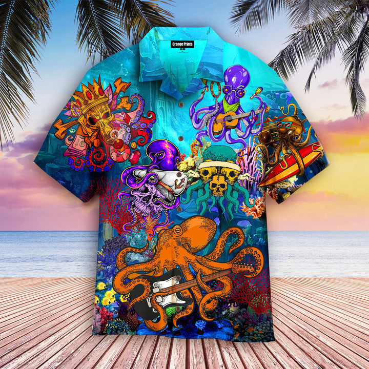 Hippie Octopus Love Music Aloha Hawaiian Shirt | For Men & Women | HW675-BehighStyle