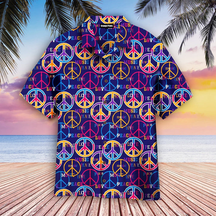 Hippie Peace Love Music Aloha Hawaiian Shirt | For Men & Women | HW671-BehighStyle