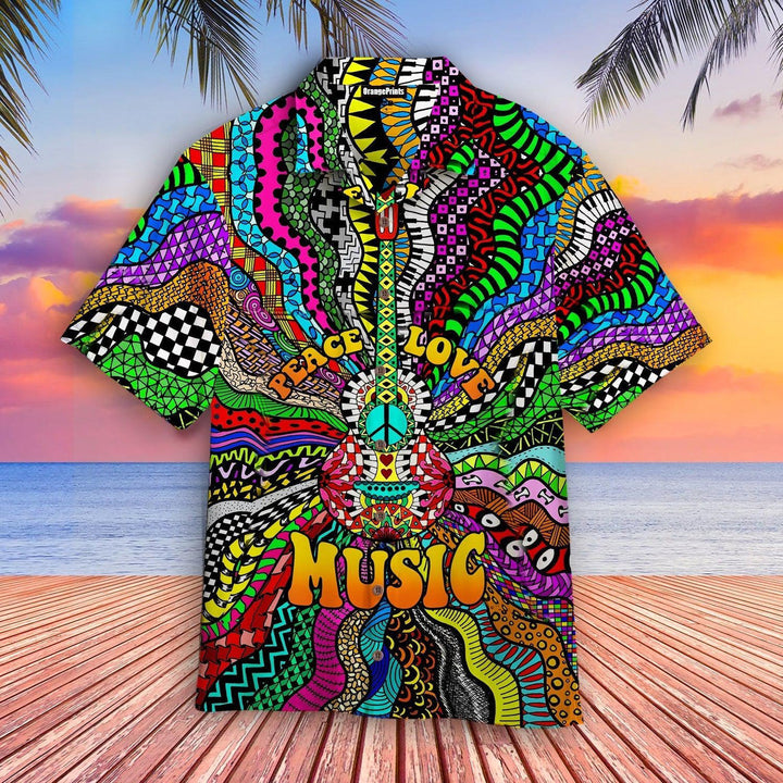 Hippie Peace Love Music Hawaiian Shirt | For Men & Women | HW673-BehighStyle