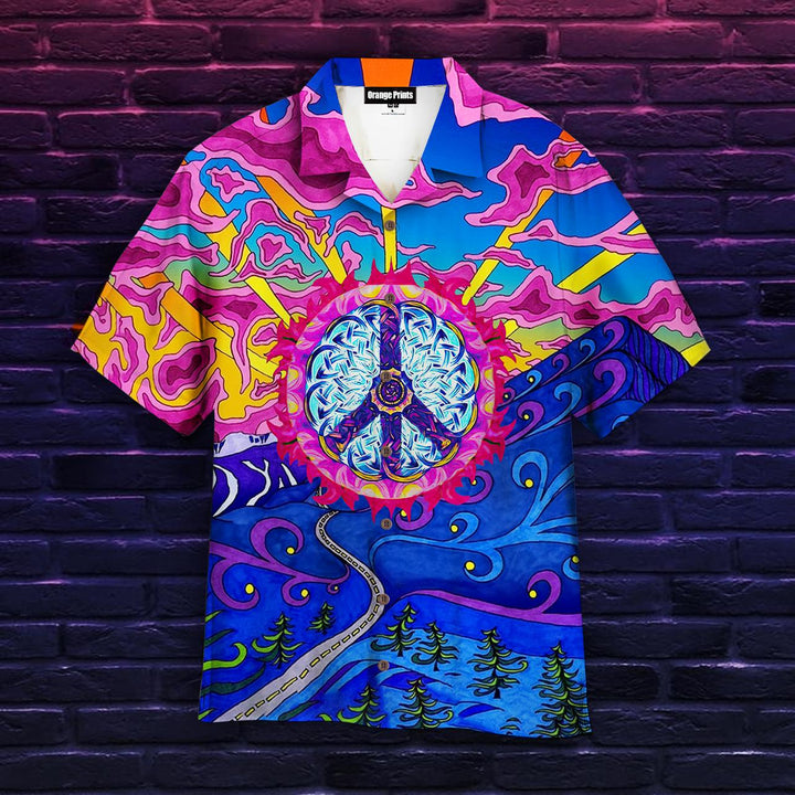 Hippie Peace Sign Aloha Hawaiian Shirt | For Men & Women | HW1758-BehighStyle