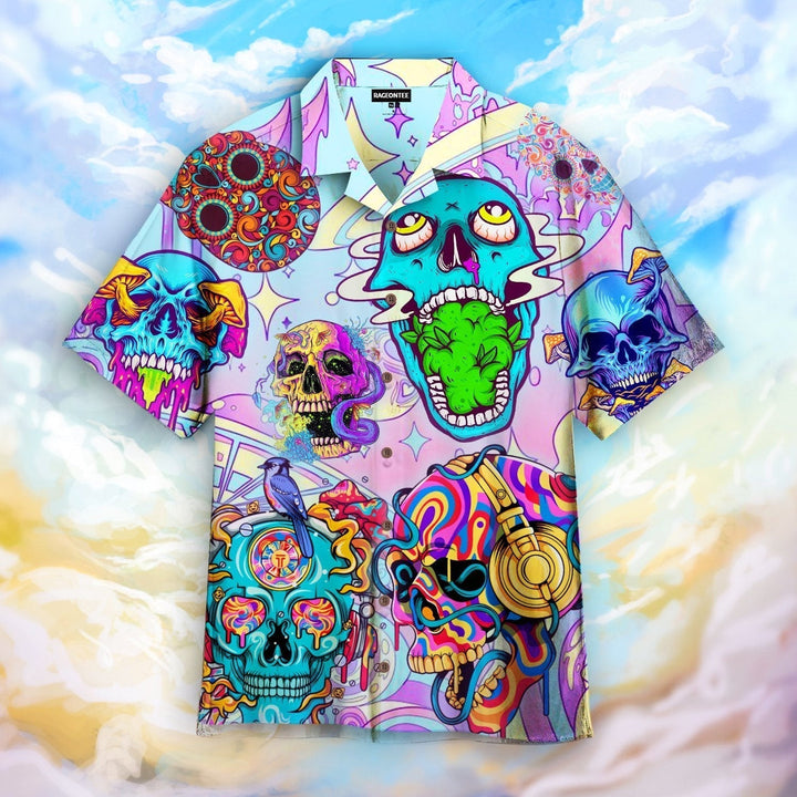 Hippie Skull Peace Life Color Limited Aloha Hawaiian Shirt | For Men & Women | HW927-BehighStyle