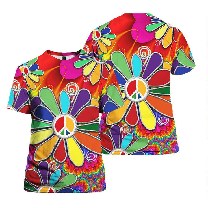 Hippie Tie Dye Flower 3D All Over Print | For Men & Women | Adult | HP800-BehighStyle