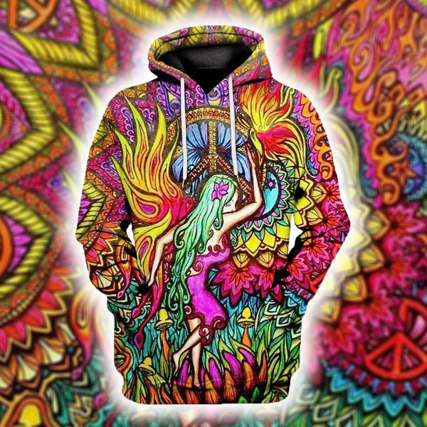 Hippie With The Girl Colorful 3D All Over Print | For Men & Women | Adult | HP1536-BehighStyle