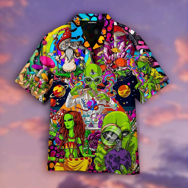 Hippies Science Aliens Hawaiian Shirt | For Men & Women | WT1123-BehighStyle