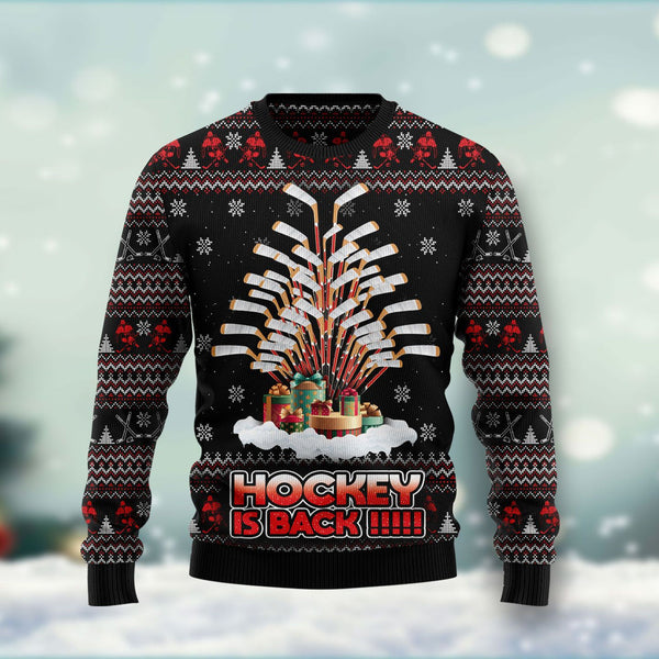 Hockey Is Back Ugly Christmas Sweater | For Men & Women | Adult | US1040-BehighStyle