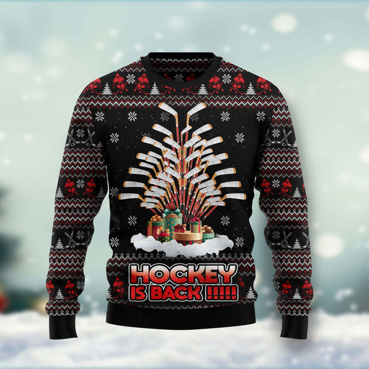 Hockey Is Back Ugly Christmas Sweater | For Men & Women | Adult | US1040-BehighStyle