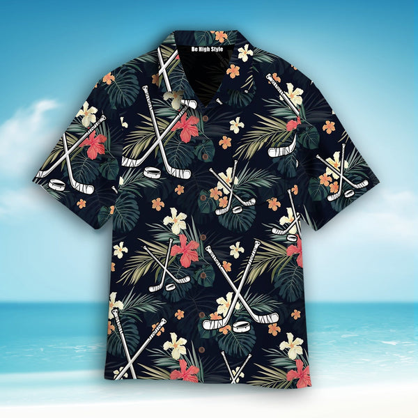 Hockey Lovers Hawaiian Shirt With Pocket| SP1023