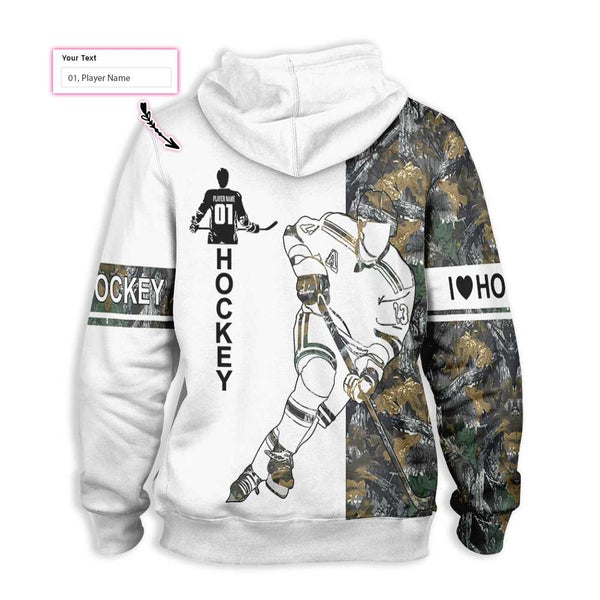 Hockey Player Custom Name 3D All Over Print | Adult | CN366