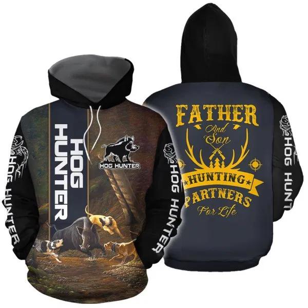 Hog Hunter Father Son Hunting Partner 3D All Over Print | For Men & Women | Adult | HP862-BehighStyle