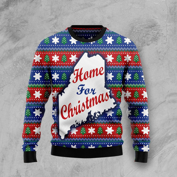 Home For Christmas Maine Ugly Christmas Sweater | For Men & Women | Adult | US1039-BehighStyle