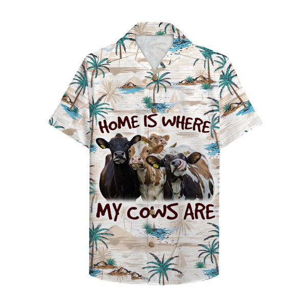 Home Is Where My Cows Are Hawaiian Shirt | For Men & Women | HW2546-BehighStyle