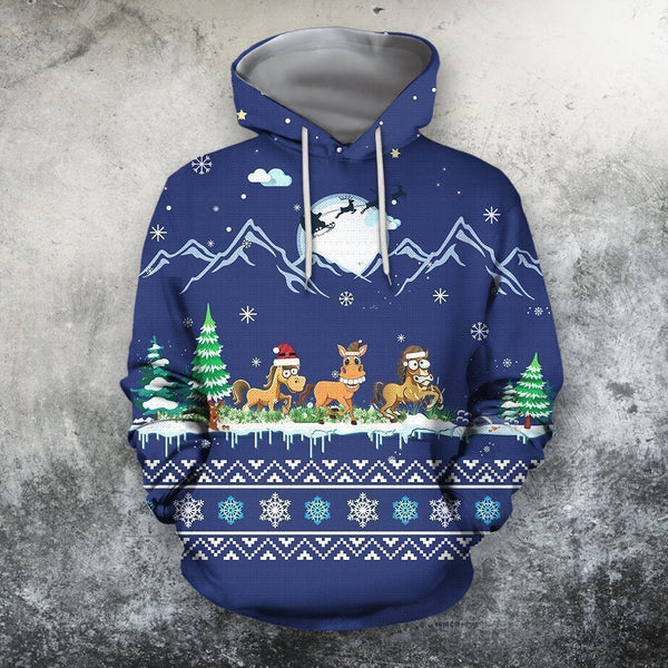 All Over Print Horse On Christmas 3D All Over Print | Adult | HP3252