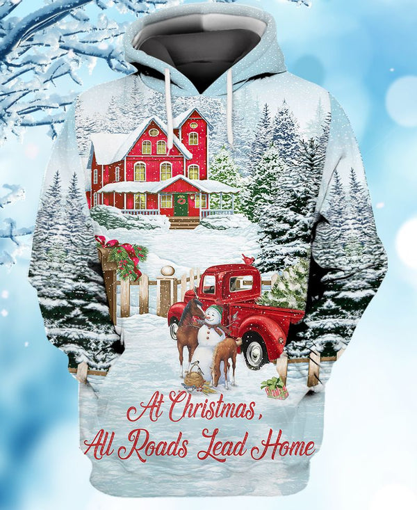 Horse Beautiful Christmas 3D All Over Print | For Men & Women | Adult | HP2014-BehighStyle