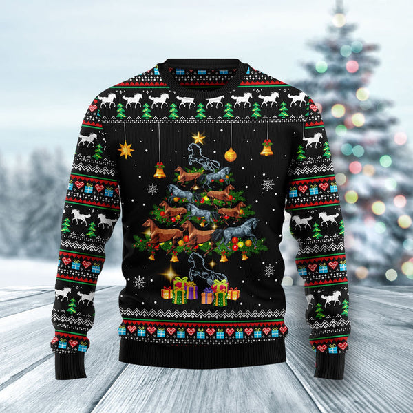 Horse Christmas Tree Ugly Christmas Sweater | Adult | US1969