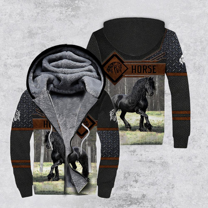 Horse Fleece Fleece Zip Hoodie All Over Print | For Men & Women | FZ110-BehighStyle