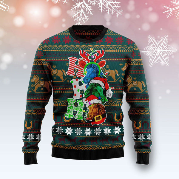 Horse Ho Ho Ho Ugly Christmas Sweater | For Men & Women | Adult | US1222-BehighStyle