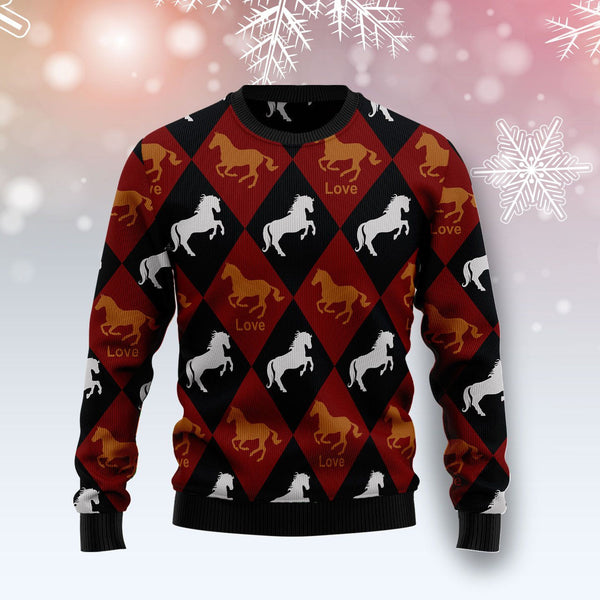 Horse Love Ugly Christmas Sweater | For Men & Women | Adult | US1444-BehighStyle