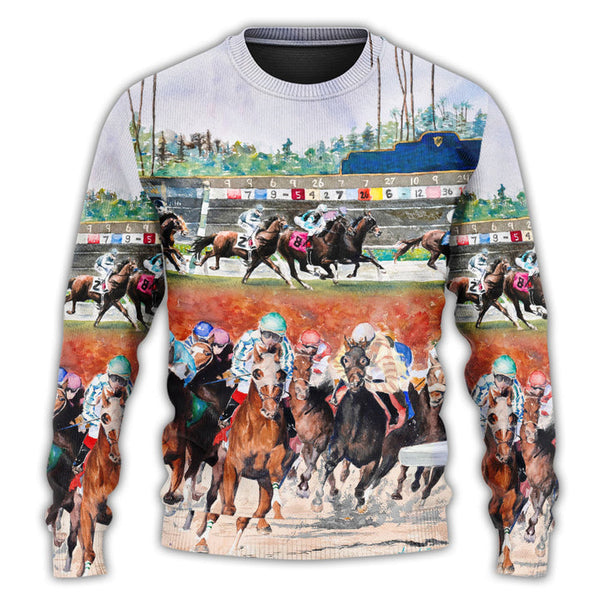 Horse Racing Wild Power Ugly Christmas Sweater | Adult | US2321