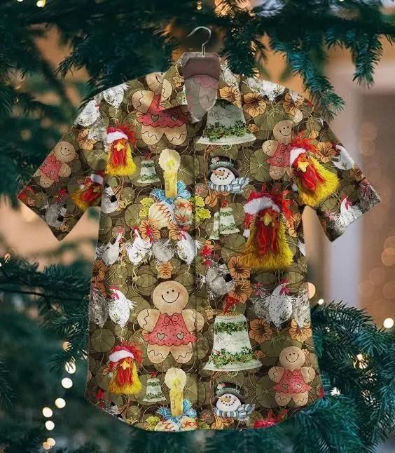Hot Chicken Christmas Hawaiian Shirt | HW2910