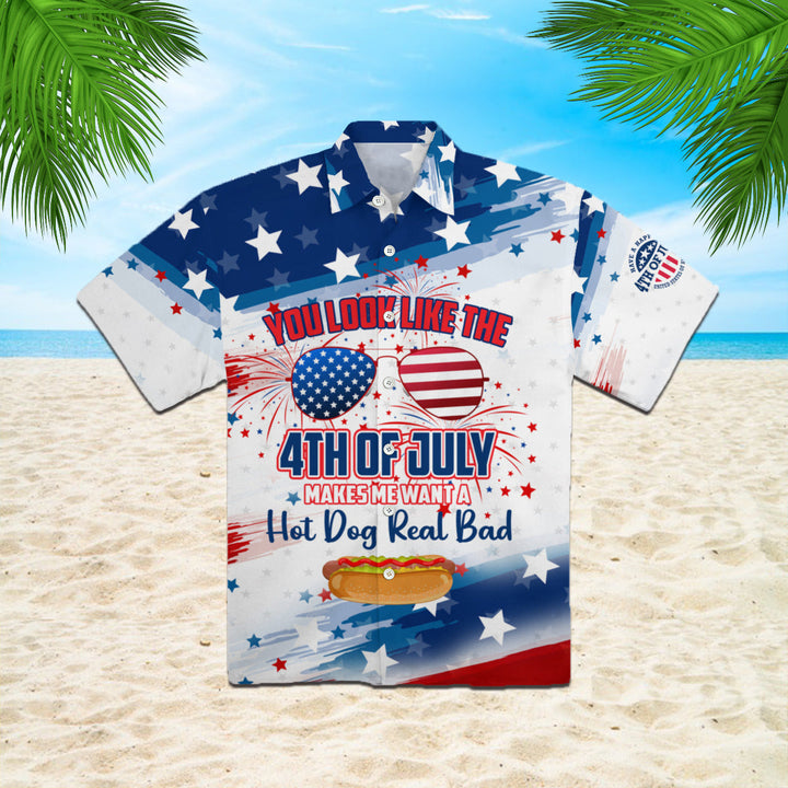 Hot Dog The 4th Of July Hawaiian Shirt | For Men & Women | HW1165-BehighStyle