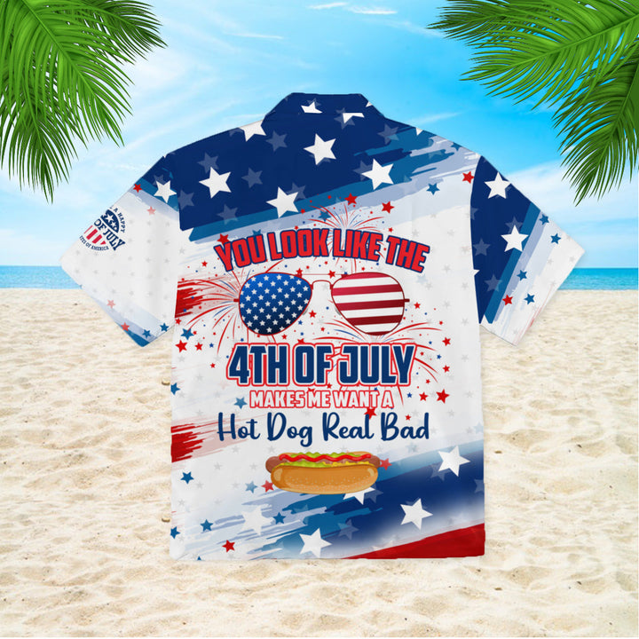 Hot Dog The 4th Of July Hawaiian Shirt | For Men & Women | HW1165-BehighStyle