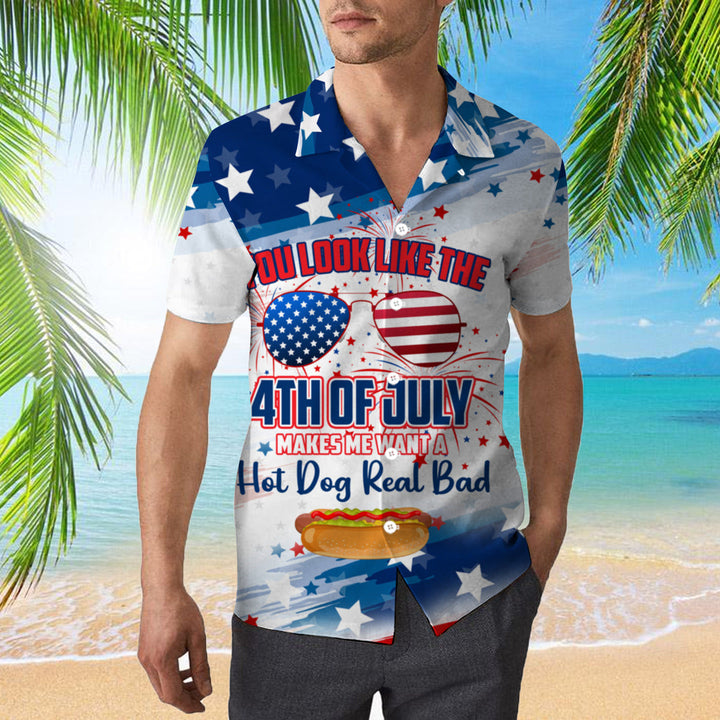 Hot Dog The 4th Of July Hawaiian Shirt | For Men & Women | HW1165-BehighStyle