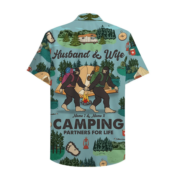 Husband And Wife Camping Hawaiian Shirt | For Men & Women | HW2547-BehighStyle