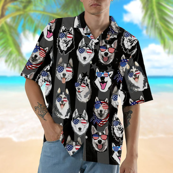 Husky American Hawaiian Shirt | For Men & Women | HW1598-BehighStyle