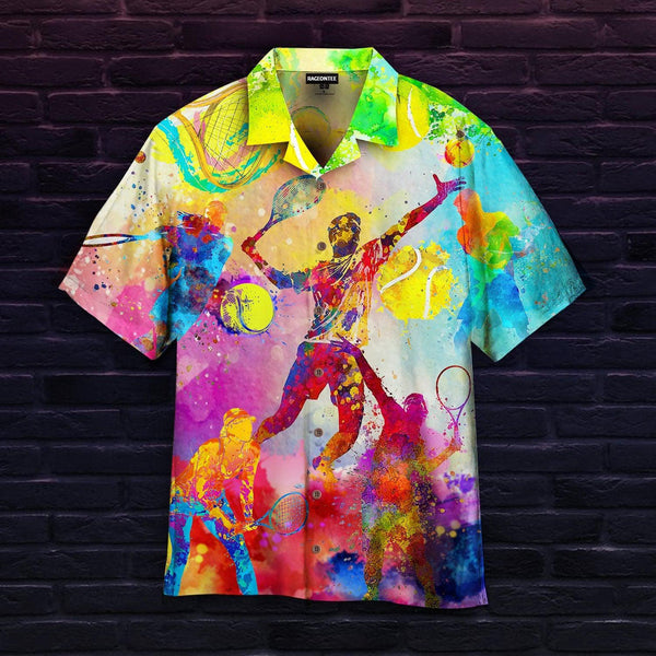 I Am A Fan Of Playing Tennis Colorful Hawaiian Shirt | HW3343