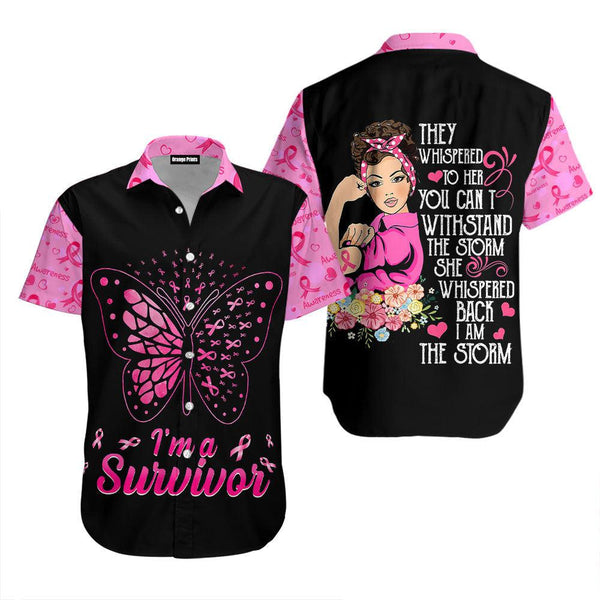 I Am A Survivor Breast Cancer Awareness Hawaiian Shirt | HW3127