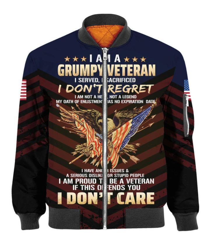 I Am Grumpy Veteran American Flag 3D All Over Print | For Men & Women | Adult | HP1631-BehighStyle