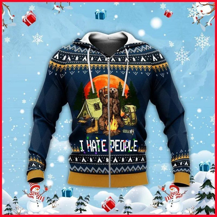 I Hate People Christmas Camping Knitting Pattern 3D All Over Print | For Men & Women | Adult | HT378-BehighStyle