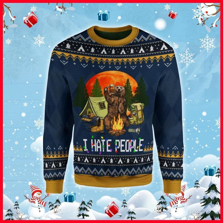 I Hate People Christmas Camping Knitting Pattern 3D All Over Print | For Men & Women | Adult | HT378-BehighStyle