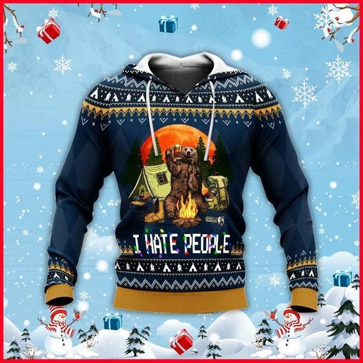 I Hate People Christmas Camping Knitting Pattern 3D All Over Print | For Men & Women | Adult | HT378-BehighStyle