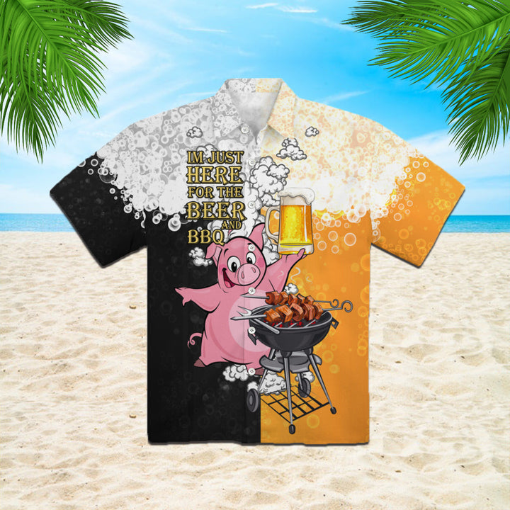 I Just Here For The Beer And BBQ Hawaiian Shirt | For Men & Women | HW677-BehighStyle