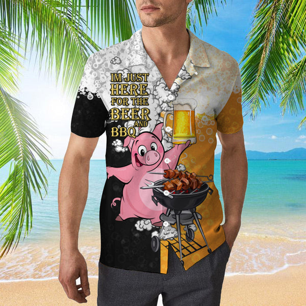 I Just Here For The Beer And BBQ Hawaiian Shirt | For Men & Women | HW677-BehighStyle