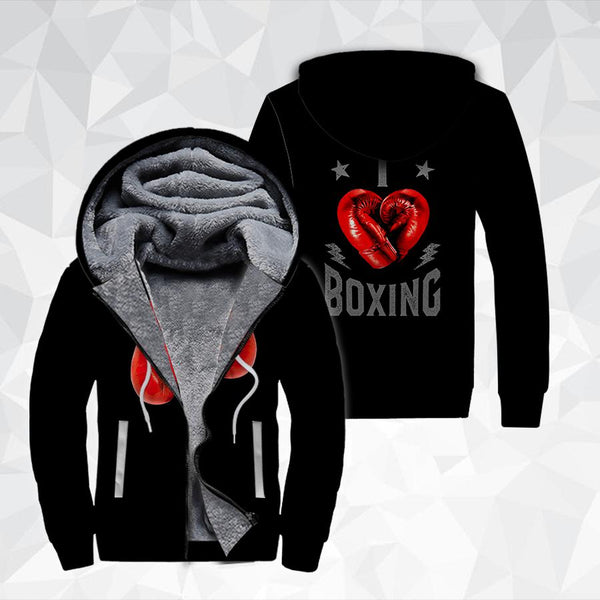 I Love Boxing Fleece Zip Hoodie All Over Print | FZ382