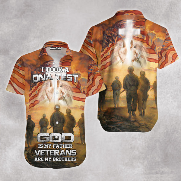 I Took A DNA Test God Is My Father Veterans Hawaiian Shirt | For Men & Women | HW2484-BehighStyle