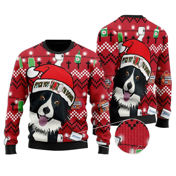 I'm Done Dog Funny Ugly Christmas Sweater | Adult | US2334