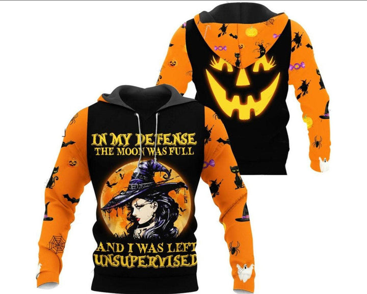 In My Defense The Moon Was Full Halloween 3D All Over Print | For Men & Women | Adult | HP1840-BehighStyle