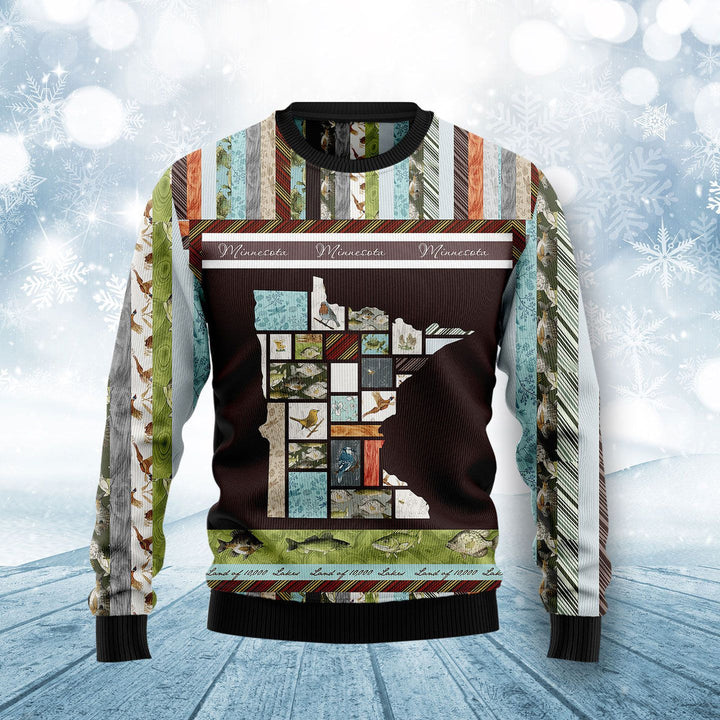 In The Deep Heart Of Minnesota Ugly Christmas Sweater | For Men & Women | Adult | US1105-BehighStyle