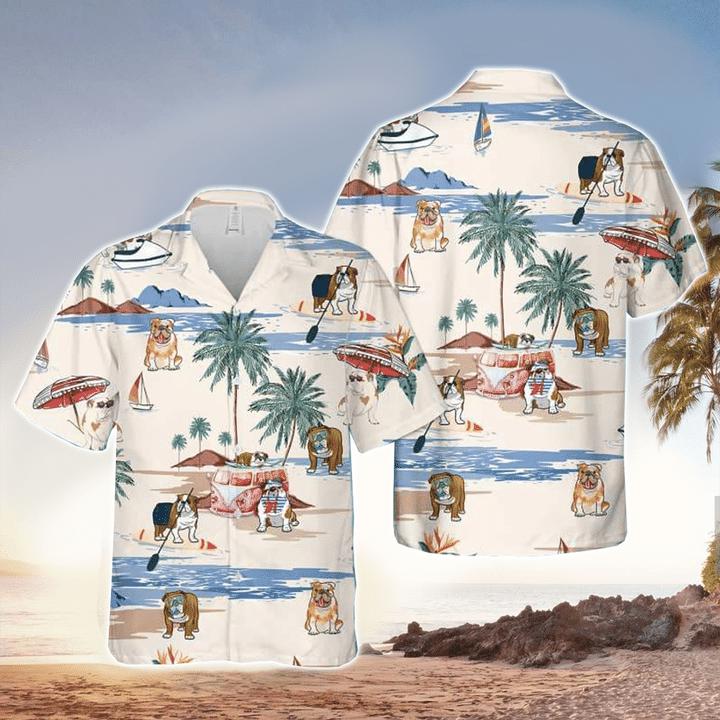 International Dog Day Bulldog Summer Beach Hawaiian Shirt | For Men & Women | HW1220-BehighStyle