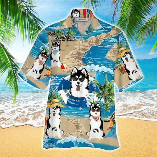 International Dog Day Husky Unisex Hawaiian Shirt | For Men & Women | HW1202-BehighStyle