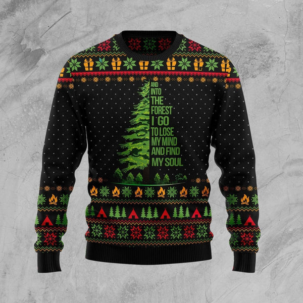 Into The Forest I Go Camping Ugly Christmas Sweater | For Men & Women | Adult | US1083-BehighStyle