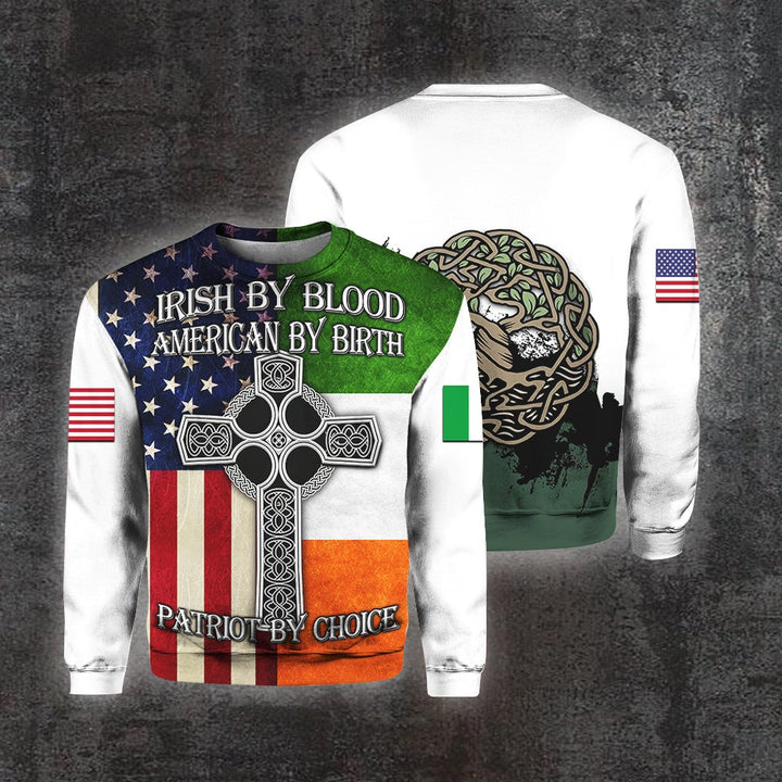 Irish By Blood American By Birth Patriot By Choice 3D All Over Print | For Men & Women | Adult | HP1003-BehighStyle