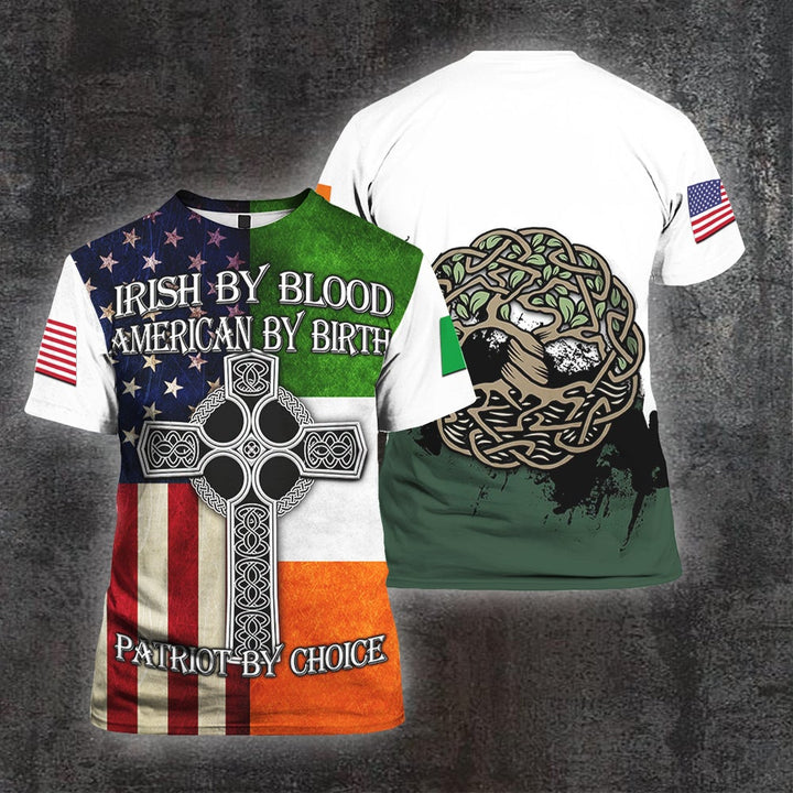 Irish By Blood American By Birth Patriot By Choice 3D All Over Print | For Men & Women | Adult | HP1003-BehighStyle